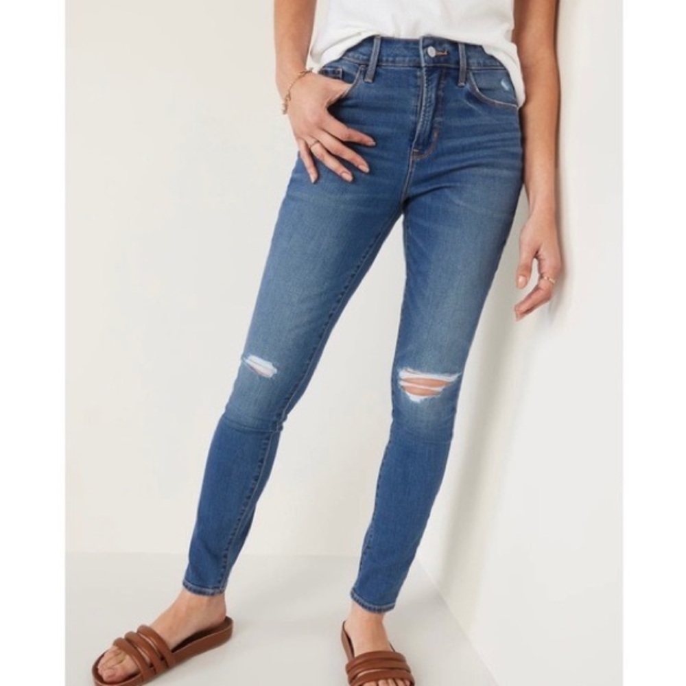Old Navy High-waisted Distressed Pop Icon Skinny Jeans
